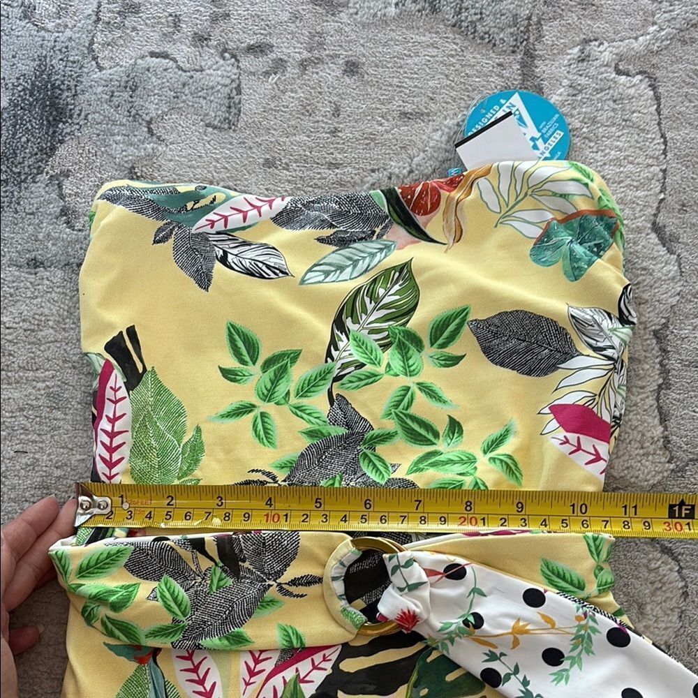 Reversible Vibrant Yellow and Green Tropical One-Piece Swimsuit - Picture 13 of 14